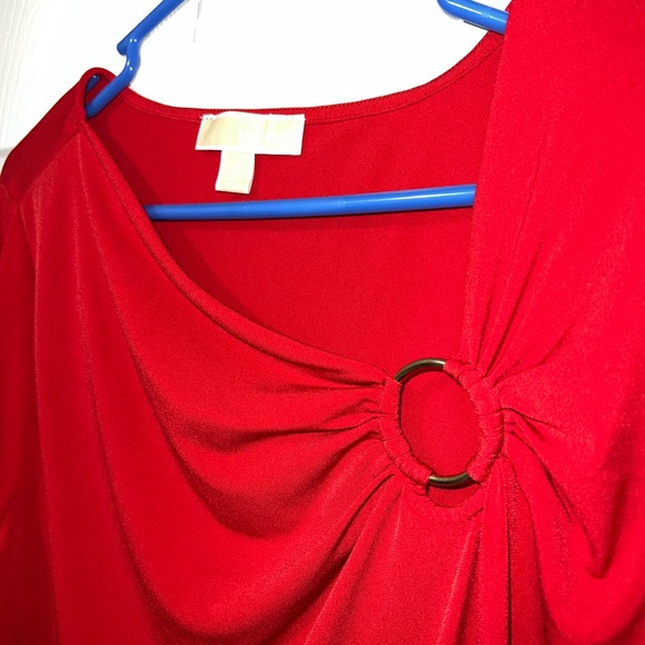 Michael Kors red long sleeve top size 1X - Picture 3 of 7